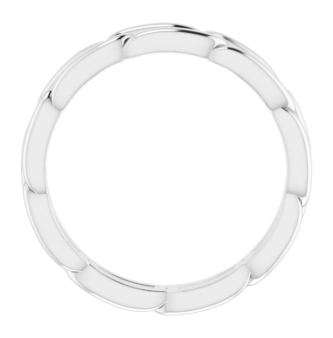 14K Yellow Or White Gold 3 mm Chain Link Band