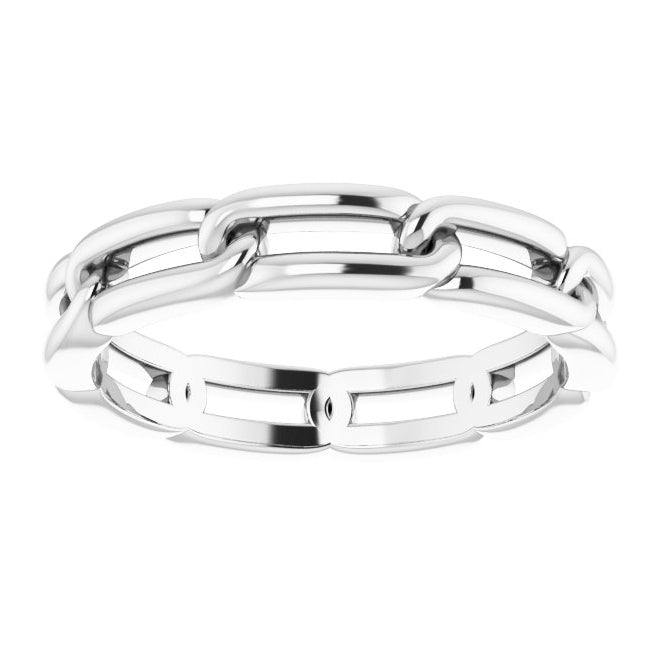14K Yellow Or White Gold 3 mm Chain Link Band