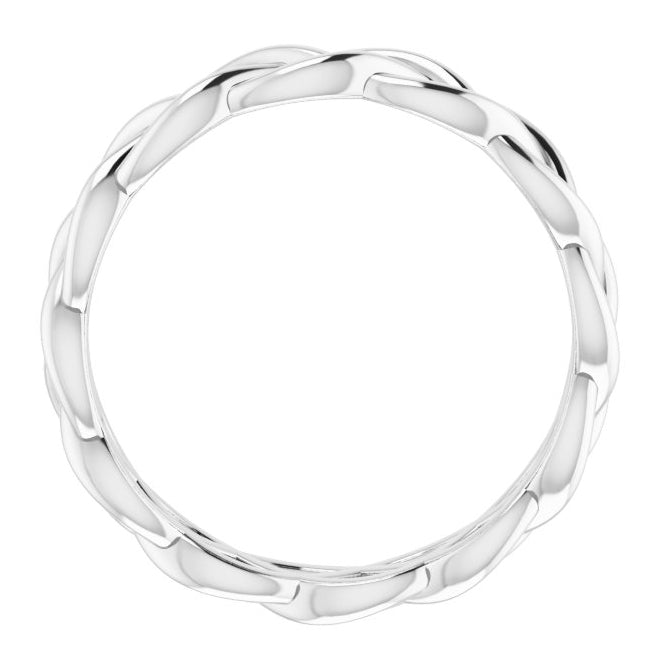 14K Yellow Or White Gold 4.3 mm Woven-Design Band