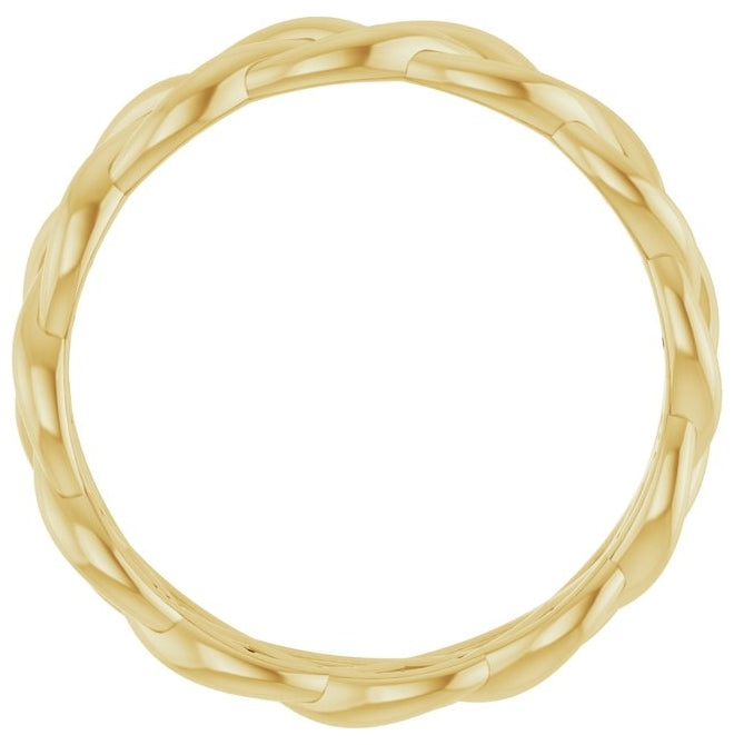 14K Yellow Or White Gold 4.3 mm Woven-Design Band