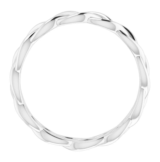 14K Yellow Or White Gold 4.3 mm Woven-Design Band