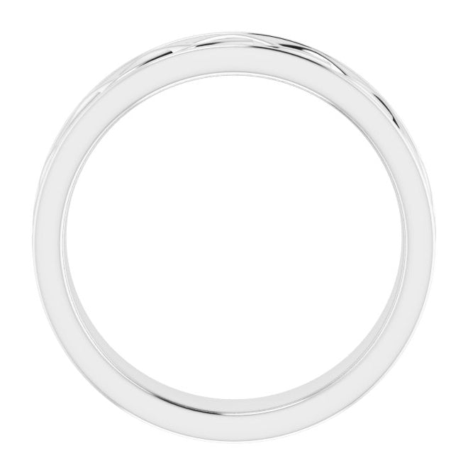 14K Yellow Gold Or Platiinum Or Sterling Silver 6 mm Infinity-Inspired Flat Band