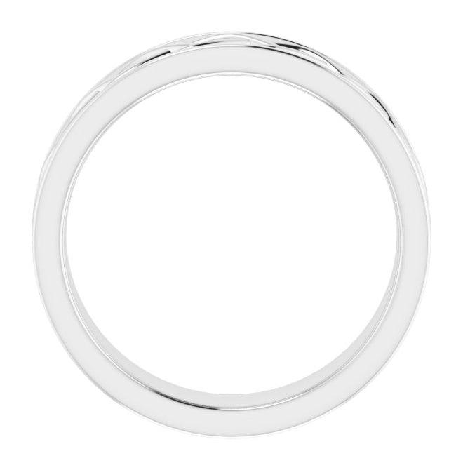 14K Yellow Gold Or Platiinum Or Sterling Silver 6 mm Infinity-Inspired Flat Band
