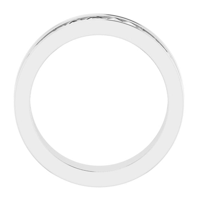 14K White Gold 6 mm Celtic-Inspired Flat Band Size 8