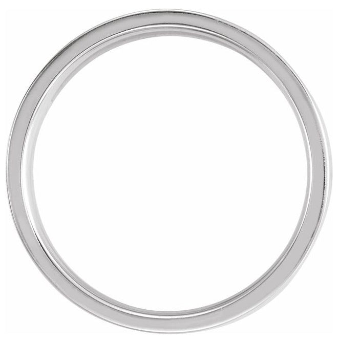 14K Yellow Or White Gold 6 mm Grooved Comfort-Fit Flat Band