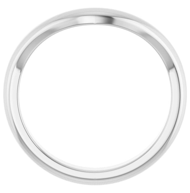 14K Yellow Gold Or Platinum 3 mm Contour Band