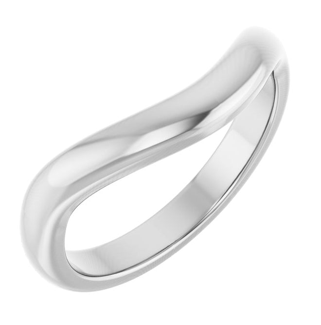 14K Yellow Gold Or Platinum 3 mm Contour Band
