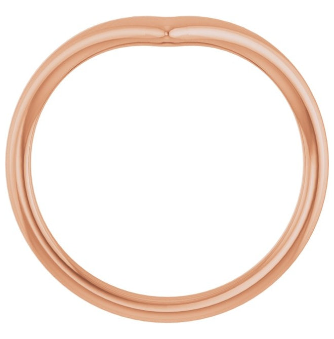 10K Rose Gold Polished Contour Band Size 7
