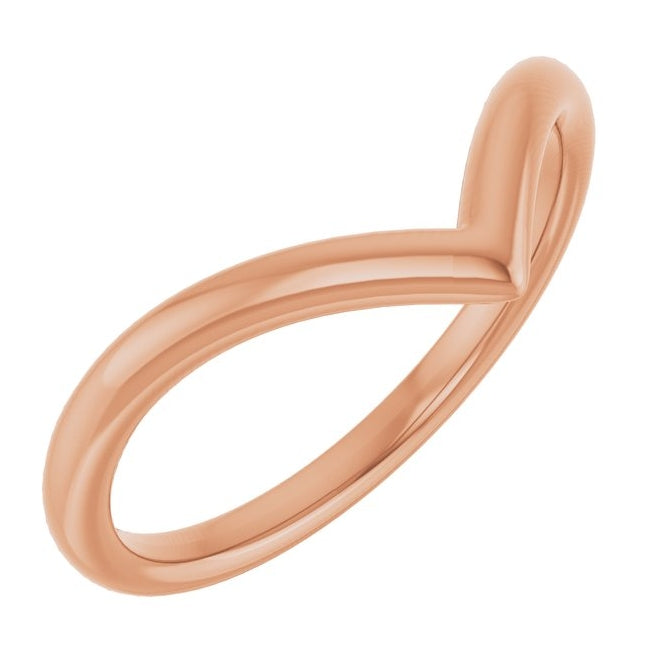 10K Rose Gold Polished Contour Band Size 7