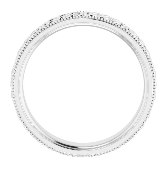 14K White Gold 6 Mm Polished Celtic-Inspired Band Size 10