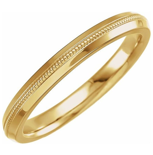 18K Yellow Gold 2.5 mm Knife Edge Band Size 5
