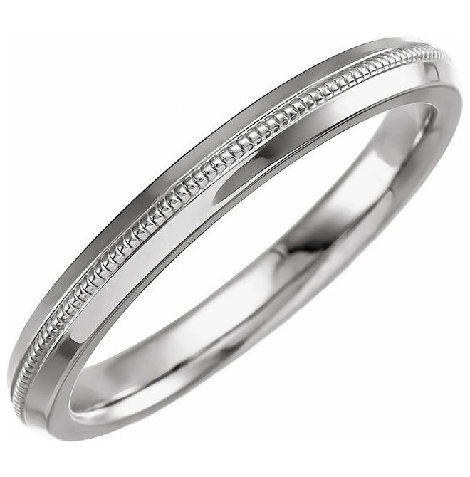 14K Yellow Gold Or Sterling Silver 2.5 mm Knife Edge Band