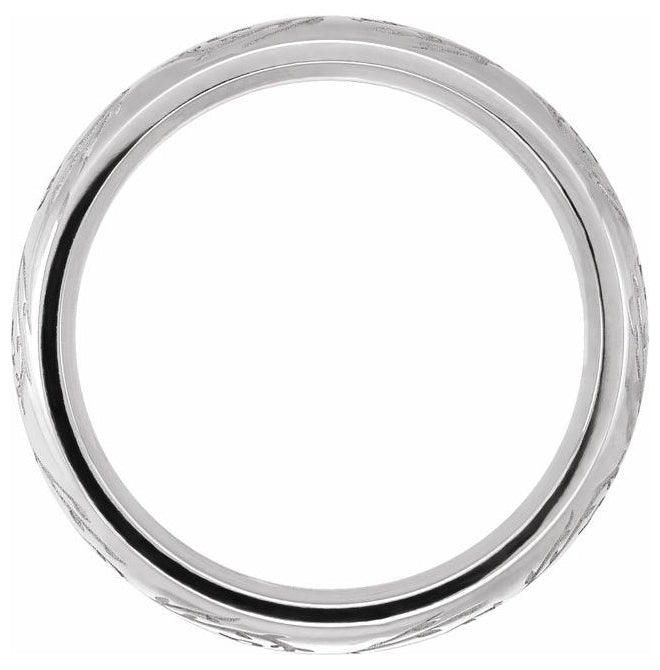 14K Yellow Or White Gold Or Sterling Silver Polished Sculptural Standard-Fit Band