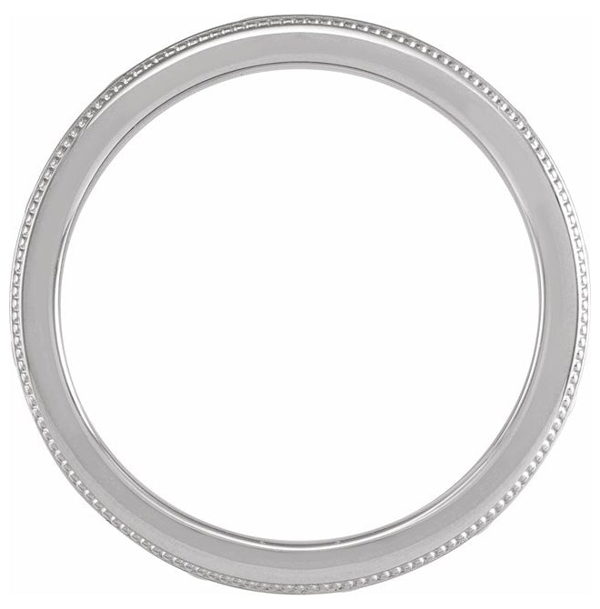 14K Yellow Or White Gold 6 mm Milgrain Celtic-Inspired Flat Band