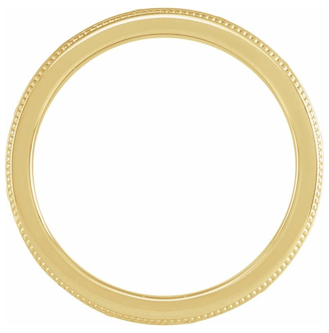 14K Yellow Or White Gold 6 mm Milgrain Celtic-Inspired Flat Band