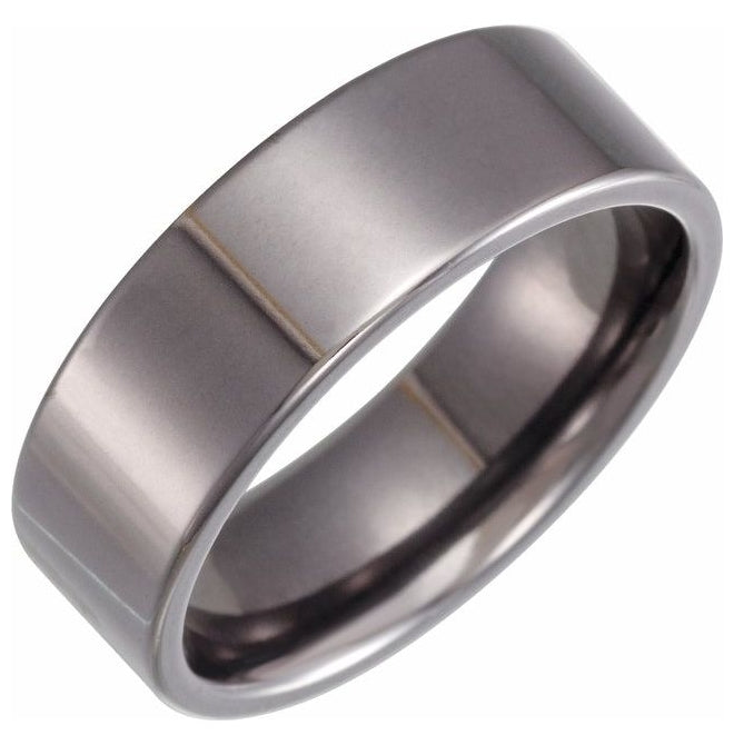 Tantalum Polished Comfort-Fit Flat Band
