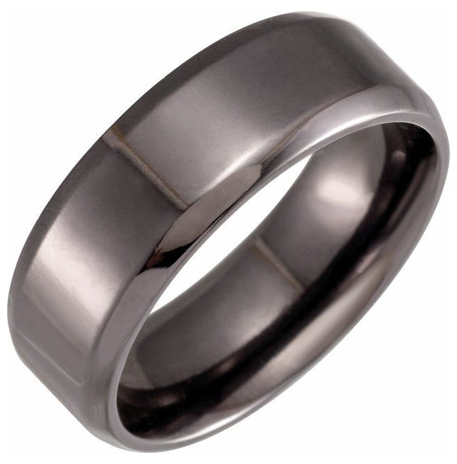 Tantalum 6 mm Beveled Comfort-Fit Band
