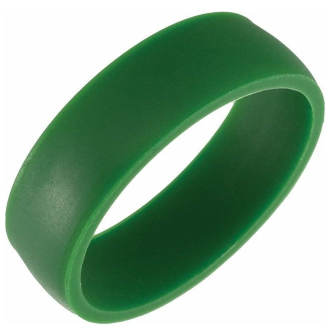 Silicone 7 mm Comfort-Fit Half Round Band