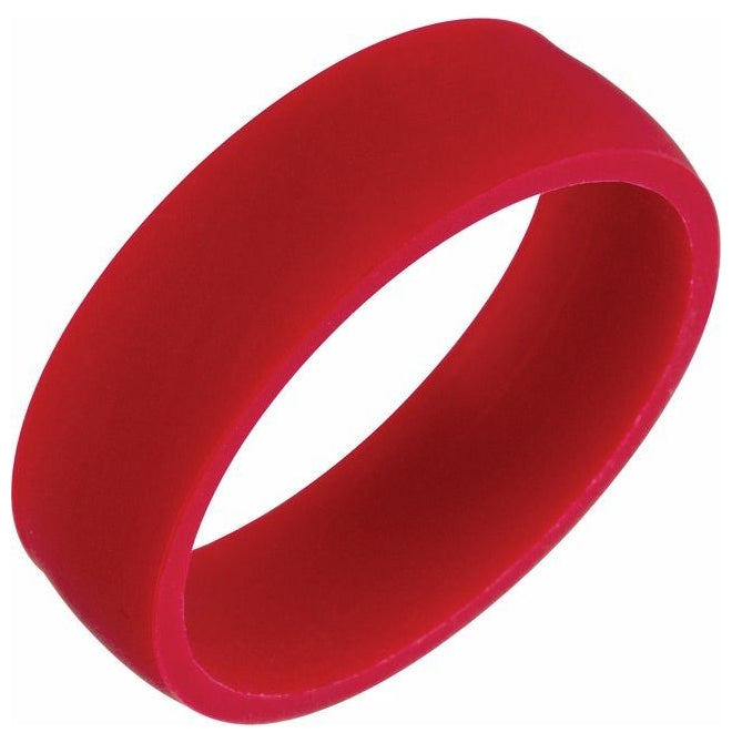Silicone 7 mm Comfort-Fit Half Round Band