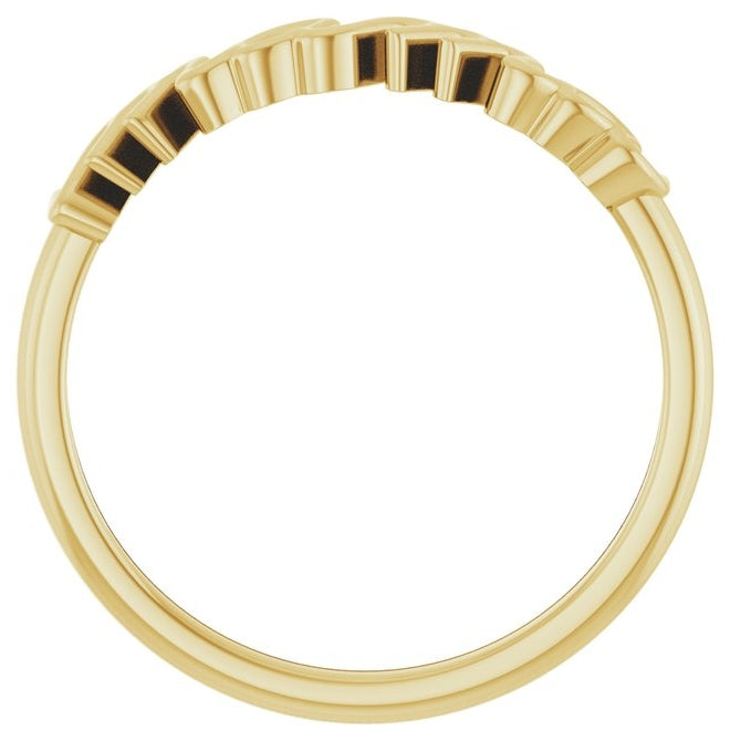 10K Yellow Gold Polished Mama Ring Size 7