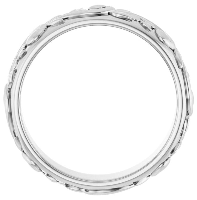 14K Yellow Or White Gold 5.4 mm Sculptural Band