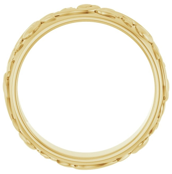14K Yellow Or White Gold 5 mm Sculptural Band