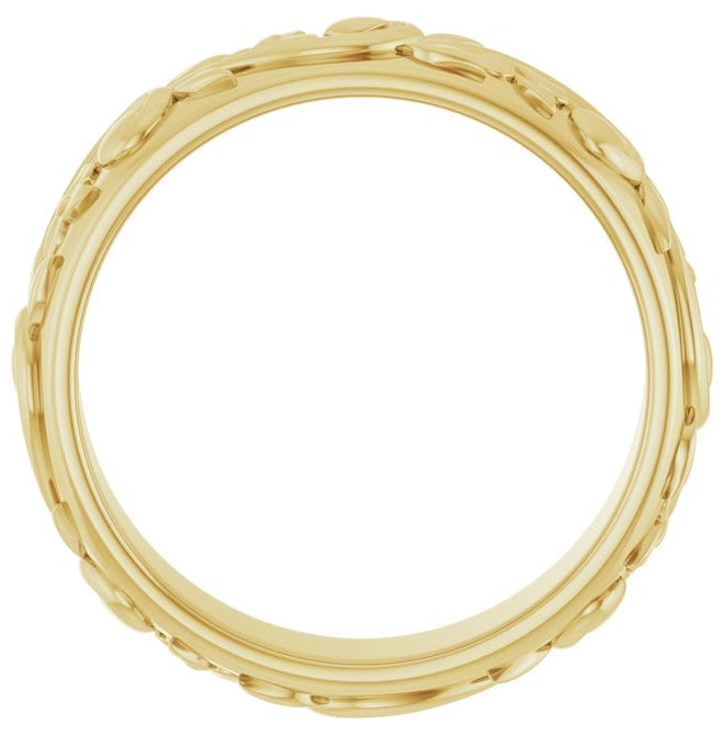 14K Yellow Or White Gold 5 mm Sculptural Band