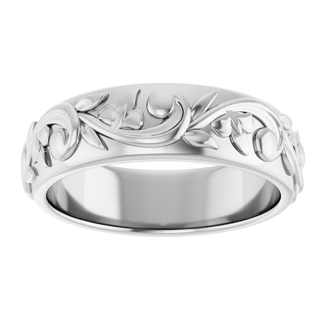 14K Yellow Or White Gold 5 mm Sculptural Band