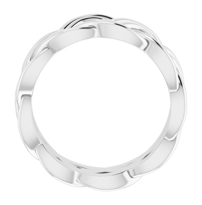 14K Yellow Gold Or Sterling Silver 8 mm Woven-Design Band