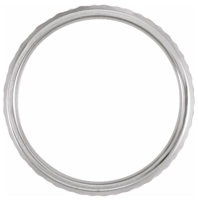 14K Yellow Or White Gold 6 mm Patterned Band