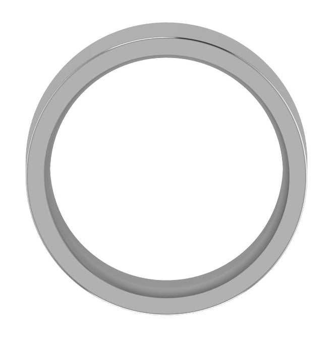 Cobalt Or Titanium Or Zirconium 8 mm Comfort-Fit Flat Band