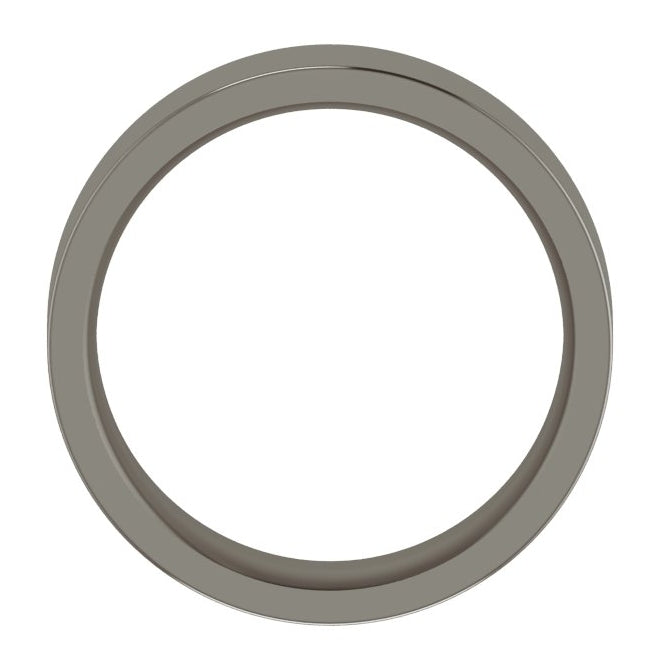 Cobalt Or Titanium Or Zirconium 8 mm Comfort-Fit Flat Band