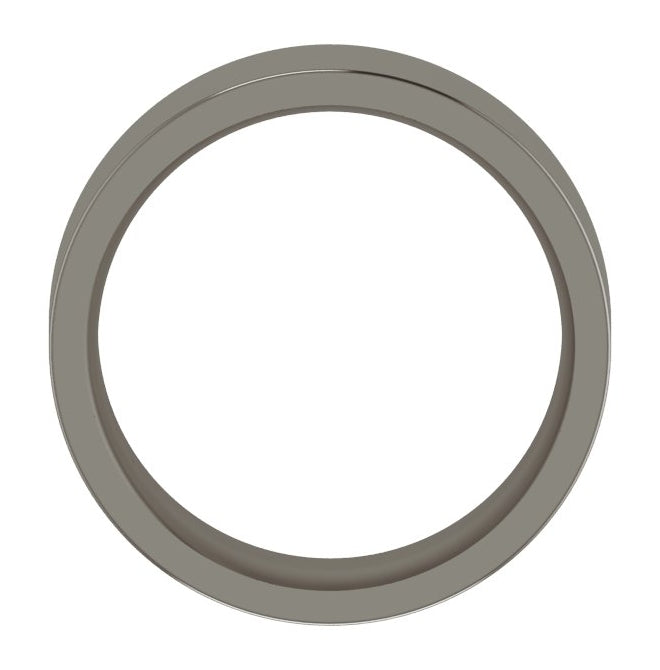 Cobalt Or Titanium Or Zirconium 8 mm Comfort-Fit Flat Band
