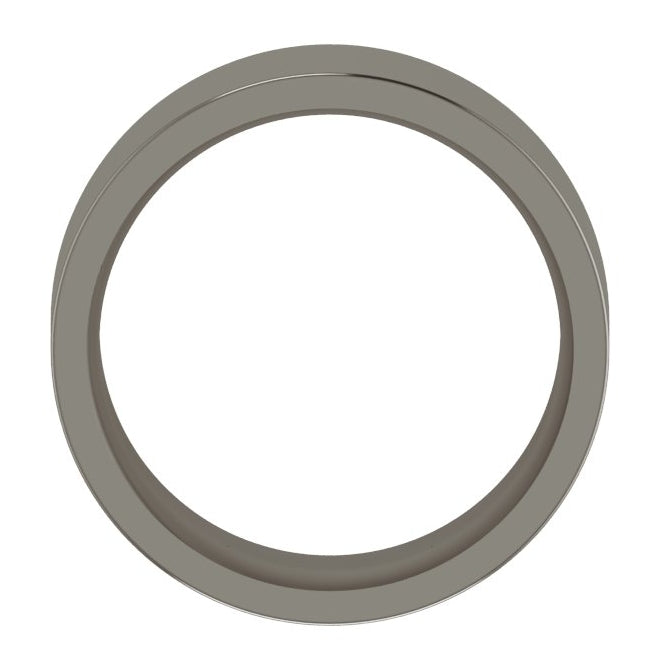Cobalt Or Titanium Or Zirconium 8 mm Comfort-Fit Flat Band