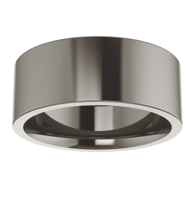 Cobalt Or Titanium Or Zirconium 8 mm Comfort-Fit Flat Band