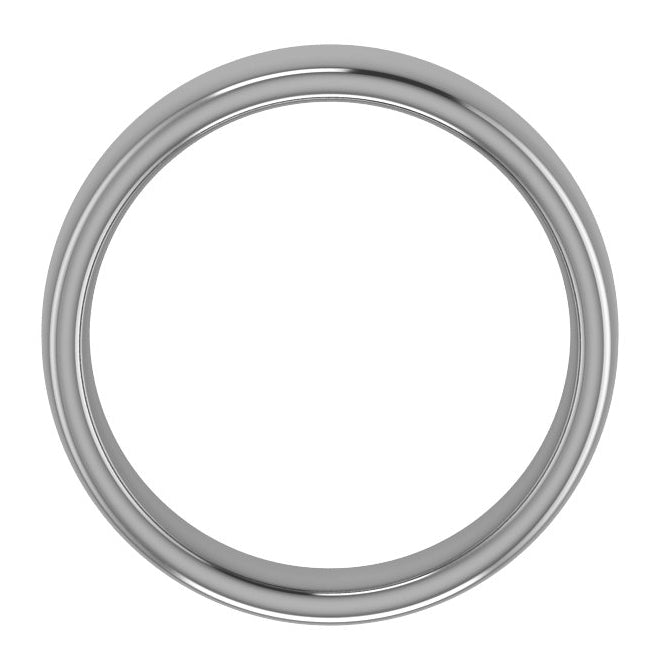 Cobalt Or Titanium Or Zirconium Comfort-Fit Standard Weight European-Style Band
