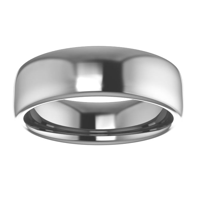 Cobalt Or Titanium Or Zirconium Comfort-Fit Standard Weight European-Style Band