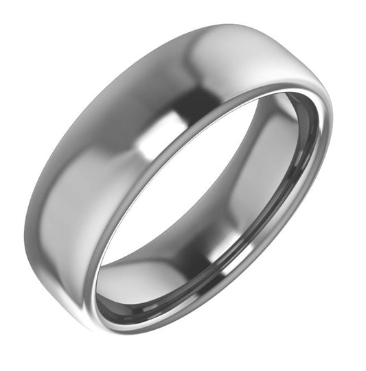 Cobalt Or Titanium Or Zirconium Comfort-Fit Standard Weight European-Style Band