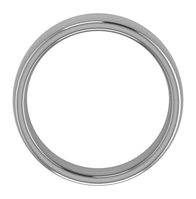 Cobalt Or Titanium Or Zirconium Comfort-Fit Standard Weight European-Style Band