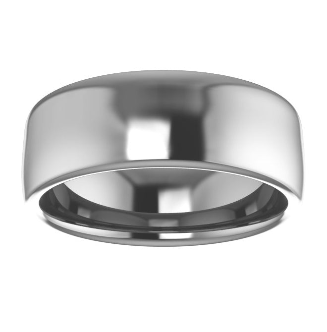 Cobalt Or Titanium Or Zirconium Comfort-Fit Standard Weight European-Style Band