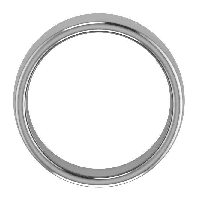 Cobalt Or Titanium Or Zirconium Comfort-Fit Standard Weight European-Style Band