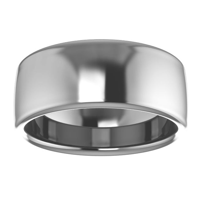 Cobalt Or Titanium Or Zirconium Comfort-Fit Standard Weight European-Style Band