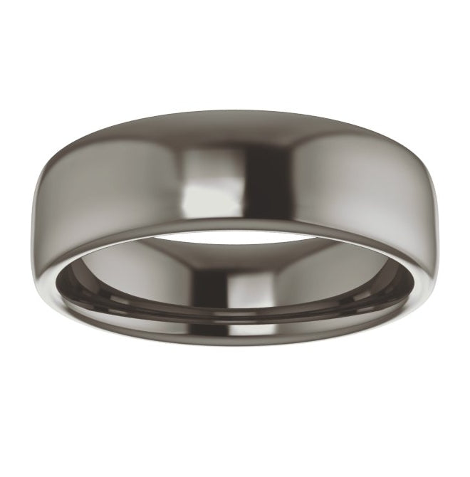 Cobalt Or Titanium Or Zirconium Comfort-Fit Standard Weight European-Style Band