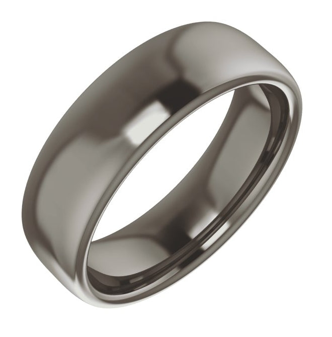Cobalt Or Titanium Or Zirconium Comfort-Fit Standard Weight European-Style Band