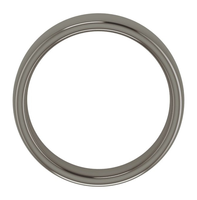 Cobalt Or Titanium Or Zirconium Comfort-Fit Standard Weight European-Style Band