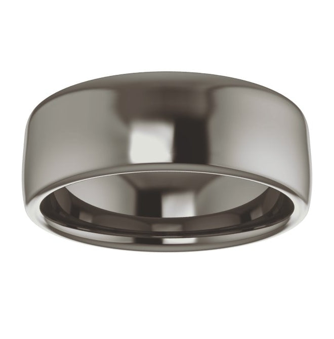 Cobalt Or Titanium Or Zirconium Comfort-Fit Standard Weight European-Style Band
