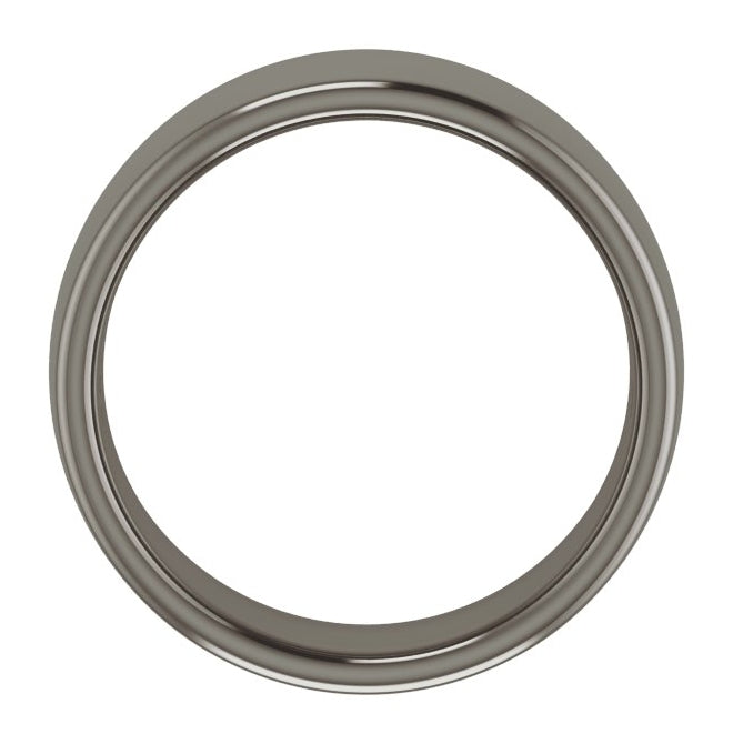 Cobalt Or Titanium Or Zirconium Comfort-Fit Standard Weight European-Style Band