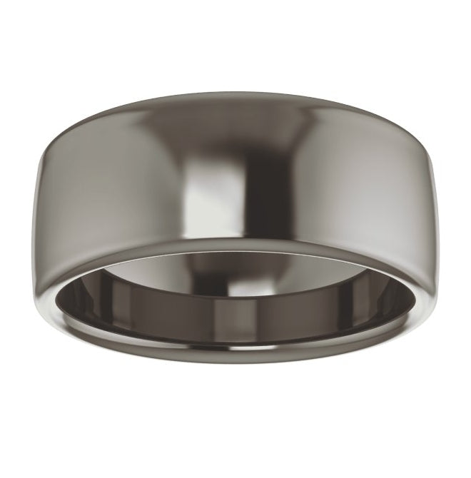 Cobalt Or Titanium Or Zirconium Comfort-Fit Standard Weight European-Style Band