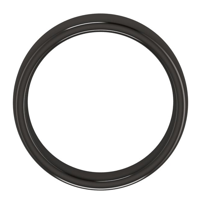 Cobalt Or Titanium Or Zirconium Comfort-Fit Standard Weight European-Style Band
