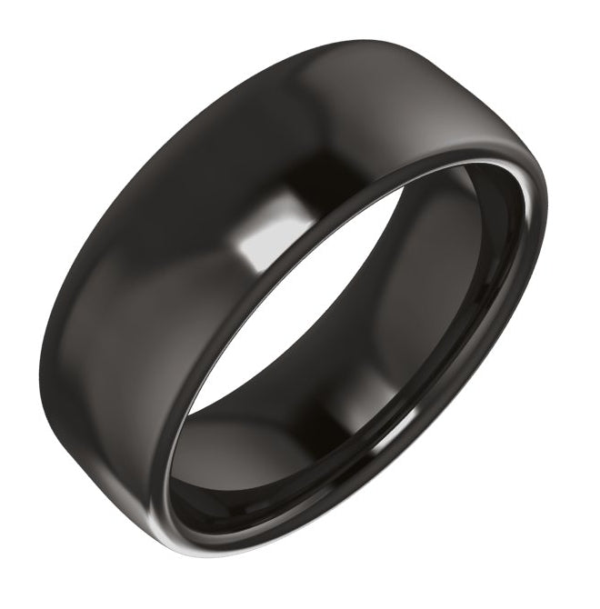 Cobalt Or Titanium Or Zirconium Comfort-Fit Standard Weight European-Style Band